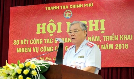 Tổng Thanh tra Chính phủ Phan Văn Sáu phát biểu tại Hội nghị.