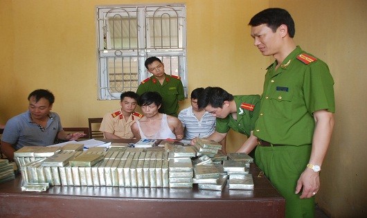 Tang vật ma túy trong một vụ án bị phát giác tại Thái Nguyên. 