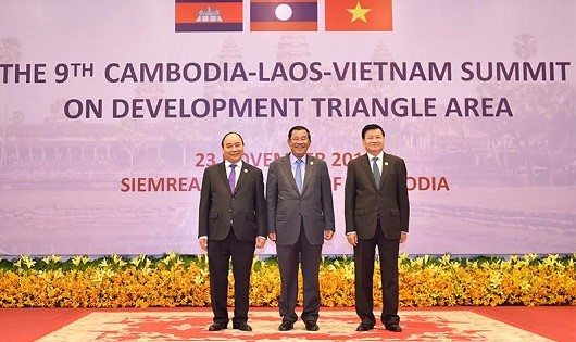Thủ tướng Việt Nam, Campuchia, Lào tại Hội nghị. 