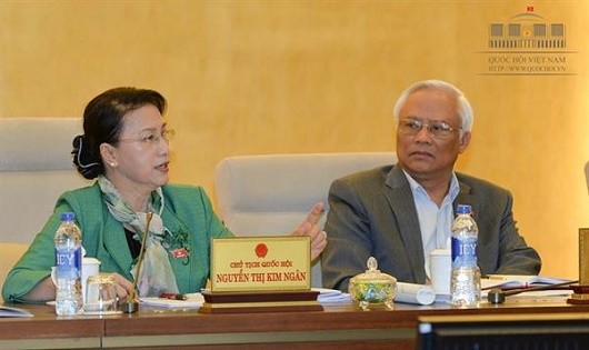 Chủ tịch Quốc hội Nguyễn Thị Kim Ngân phát biểu tại phiên họp      Ảnh : Đình Nam
