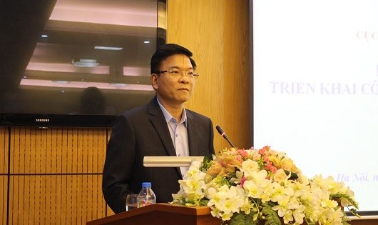 Bộ trưởng Bộ Tư pháp Lê Thành Long phát biểu tại Hội nghị.