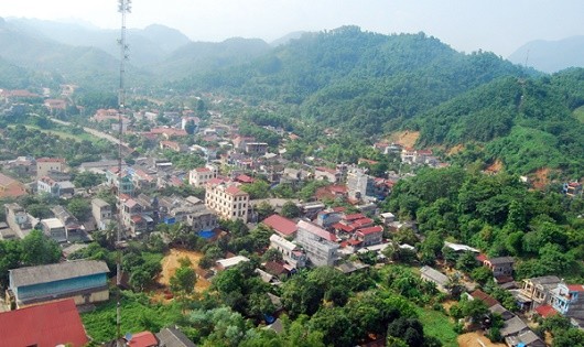 Trung tâm thị trấn Phố Ràng ( Bảo Yên).