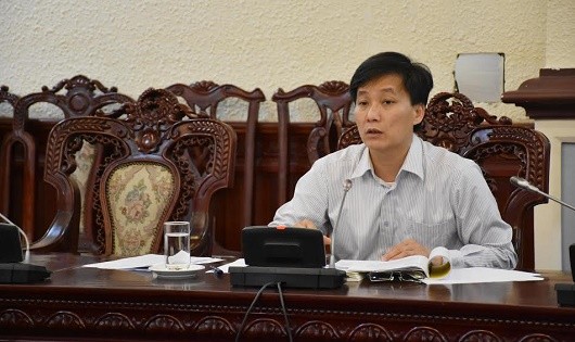 Thứ trưởng Nguyễn Khánh Ngọc tại cuộc họp.