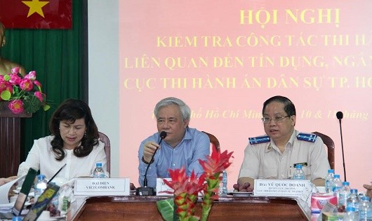 Tổng Cục trưởng Hoàng Sỹ Thành kiểm tra công tác thi hành án tín dụng, ngân hàng tại Cục THADS TP Hồ Chí Minh.