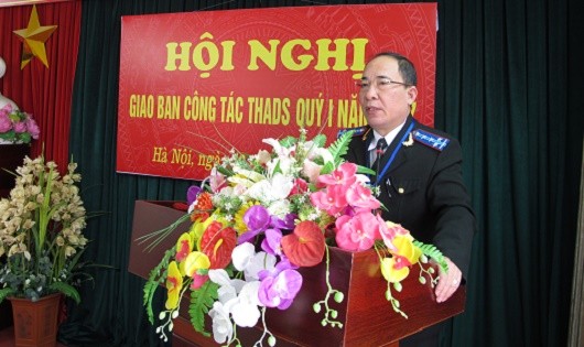 Đ/c Lê Quang Tiến - Cục trưởng Cục THADS TP Hà Nội phát biểu chỉ đạo tại Hội Nghị