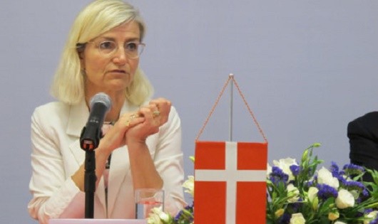 Bộ trưởng Hợp tác Phát triển Đan Mạch Ulla Tørnæs:Đan Mạch cam kết tiếp tục là đối tác tích cực của Việt Nam. Ảnh: Báo LĐTĐ