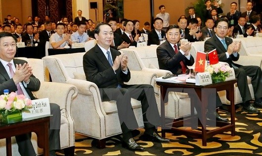 Chủ tịch nước Trần Đại Quang (giữa). Ảnh: TTXVN