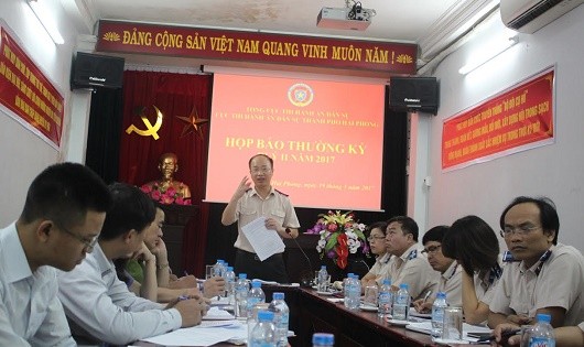 Cục trưởng Trần Hồng Quang phát biểu tại buổi họp báo.