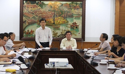 Thứ trưởng Nguyễn Khánh Ngọc phát biểu tại buổi làm việc.