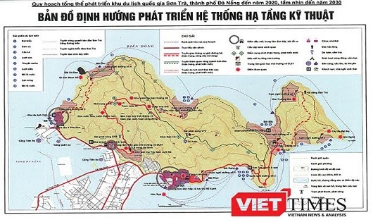 Bản đồ quy hoạch du lịch bán đảo Sơn Trà gây chú ý phản biện của dư luận.