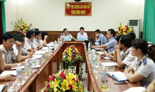 Đoàn công tác Tổng cục THADS làm việc tại Bình Định