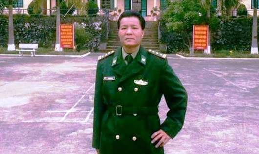 Thượng tá Cao Đăng Cường - Chính trị viên Đồn Biên phòng Yên Khương trước khi bị lũ cuốn trôi.