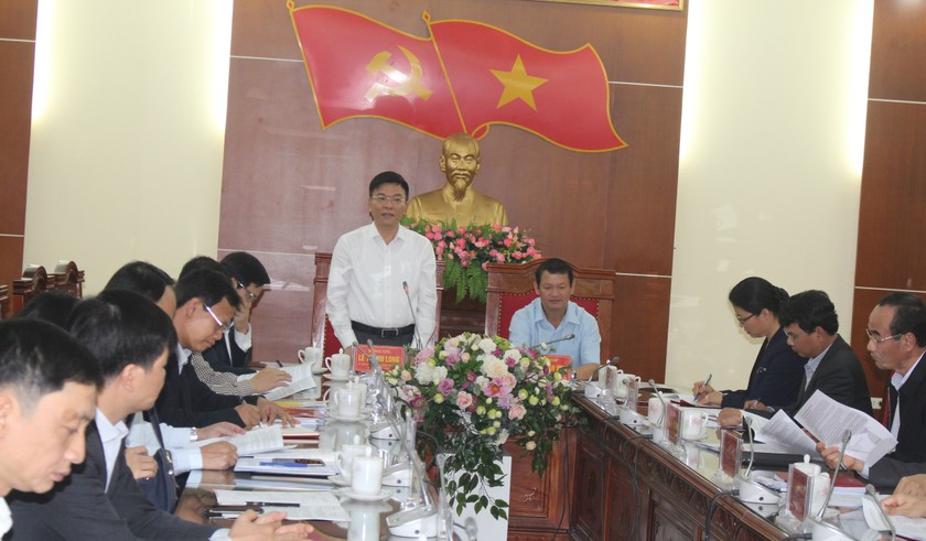 Bộ trưởng Lê Thành Long làm việc với Thường trực Tỉnh ủy Lào Cai.