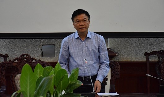 Bộ trưởng Lê Thành Long phát biểu tại buổi làm việc.