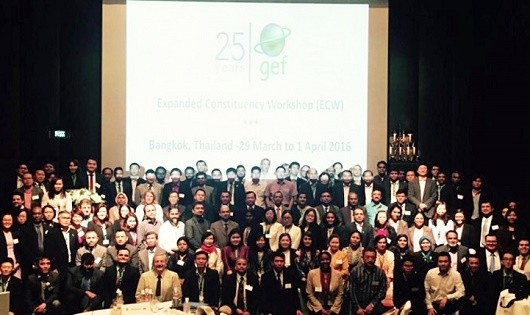 Các đại biểu tham dự Hội thảo Khu vực cử tri mở rộng Quỹ Môi trường toàn cầu (GEF) 2016