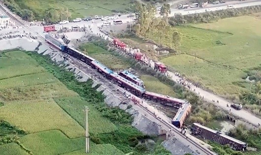 Vụ tai nạn đường sắt xảy ra tại Tĩnh Gia, Thanh Hóa.