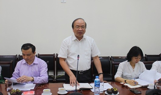 Thứ trưởng Phan Chí Hiếu phát biểu tại buổi làm việc ngày 7/6.