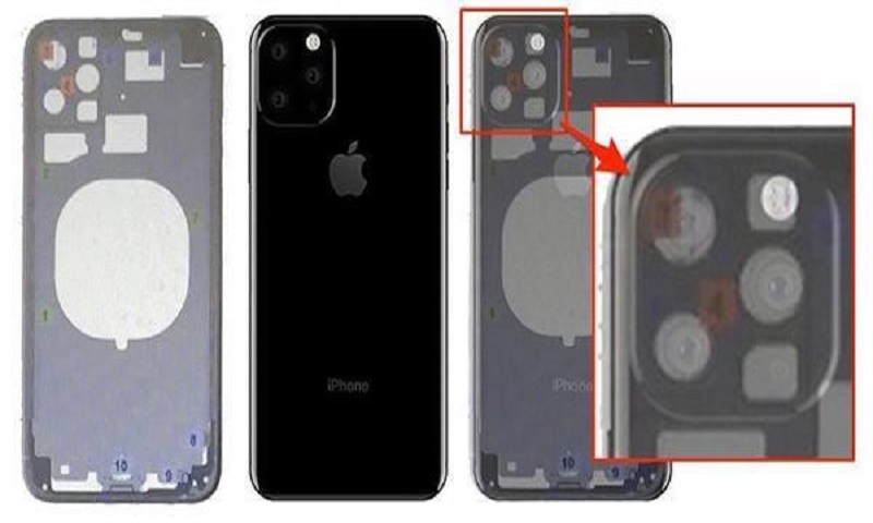 Thiết kế mặt lưng được cho là của iPhone 2019. Ảnh: gizchina.