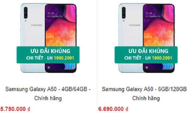 Galaxy A50 giảm giá hơn 1 triệu đồng tại thị trường Việt Nam