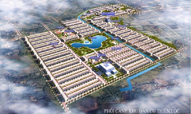 Phối cảnh dự án Khu dân cư Thiên Lộc - TP Sông Công.