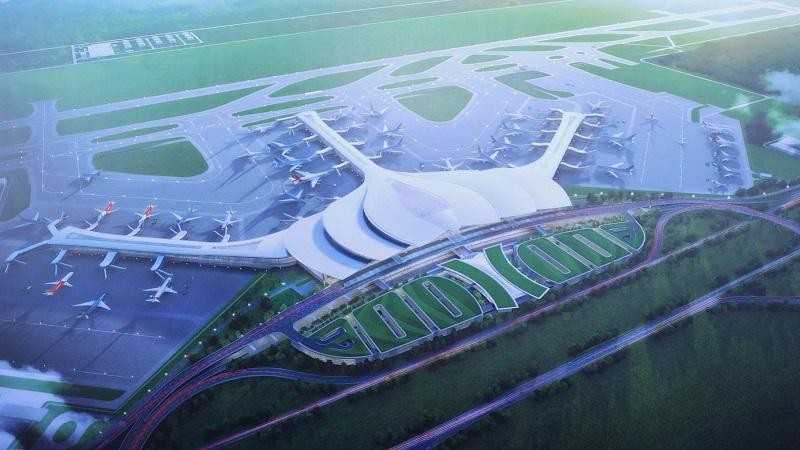 Sơ đồ Dự án đầu tư xây dựng Cảng hàng không quốc tế Long Thành giai đoạn 1. (Ảnh TTXVN)