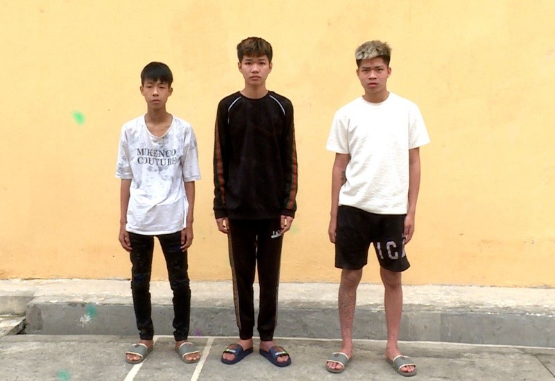 3 thanh niên tại cơ quan công an (Ảnh: CATP Từ Sơn)