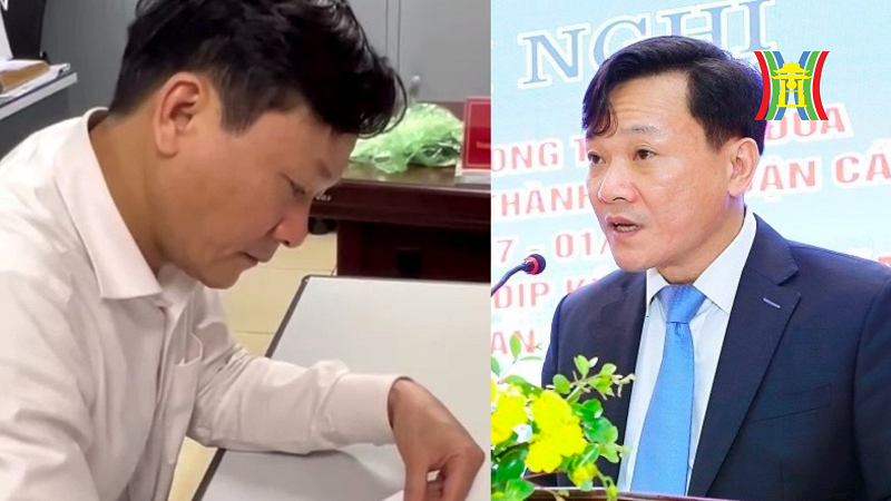 Chử Mạnh Hùng – Chủ tịch UBND phường Nghĩa Đô bị bắt vì nhận hối lộ (Ảnh: Đài PTTH Hà Nội)