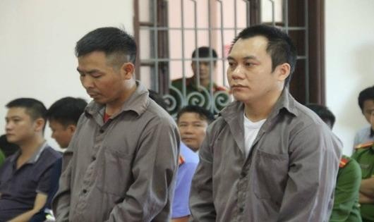 Hai bị cáo tại phiên toà: Ngô Văn Sơn (trái ảnh) và Lê Ngọc Hoàng