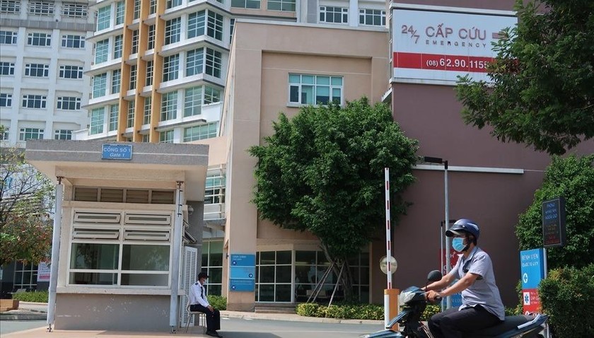 Bệnh viện quốc tế City (quận Bình Tân) - nơi nữ bệnh nhân 450 đón Grab Bike về quận 8. Ảnh: Hữu Huy