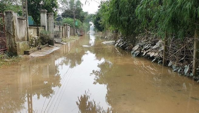 Huyện Đức Thọ cũng là một trong những nơi ngập nặng tại tỉnh Hà Tĩnh.