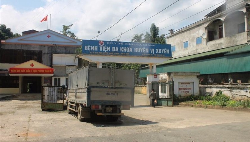 Bệnh viện Đa khoa Vị Xuyên, tỉnh Hà Giang nơi nam bệnh nhân nghi mắc COVID-19 trốn khỏi khu cách ly. Ảnh BVCC