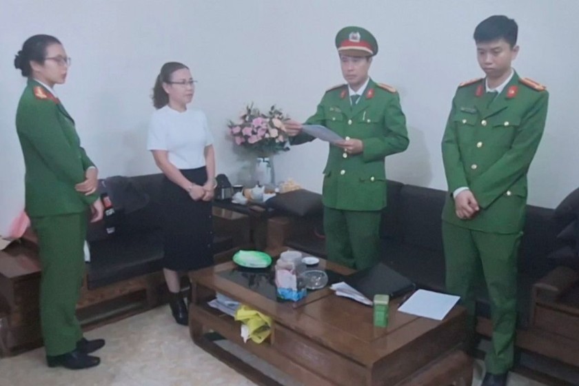 Công an bắt tạm giam 3 tháng đối với Nguyễn Thị Xuyến. Ảnh: CACC