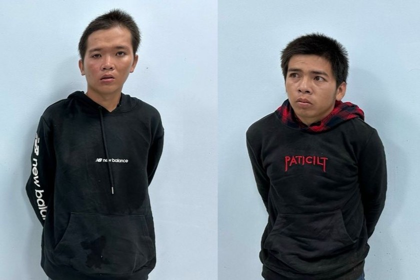 Phạm nhân Nguyễn Minh Cảnh và Vũ Văn Mạnh khi bị bắt. Ảnh: CACC