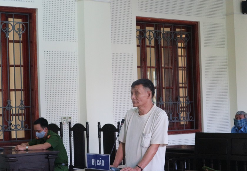 Bị cáo Nguyễn Thanh Bình tại tòa.