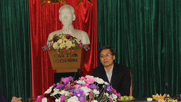 Thứ trưởng Bộ Tư pháp Nguyễn Khánh Ngọc tại buổi làm việc