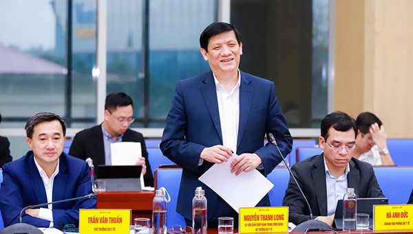 Bộ trưởng Bộ Y tế Nguyễn Thanh Long phát biểu (ảnh T.D)