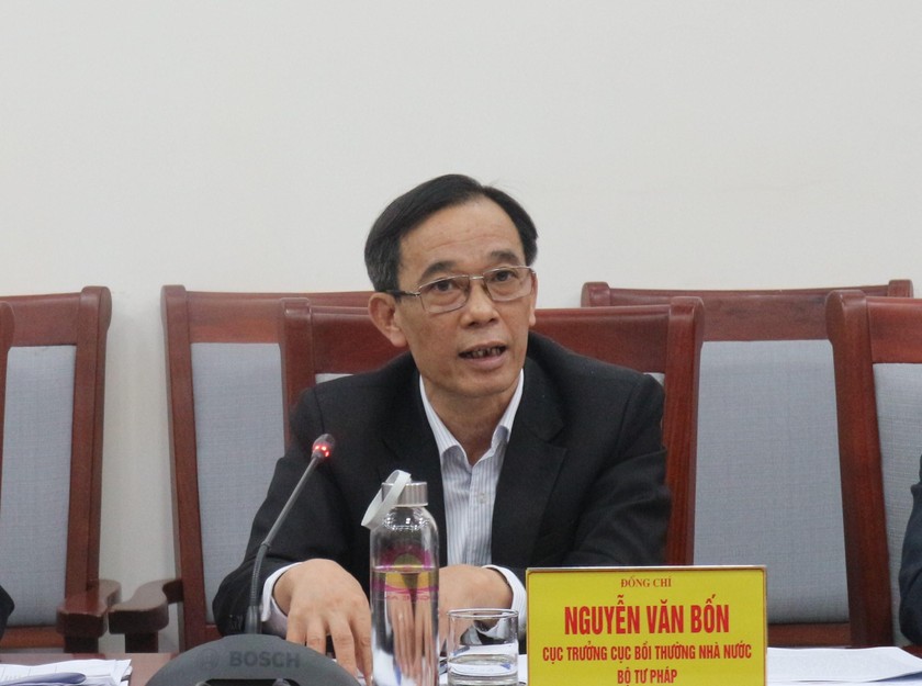 Cục trưởng Cục Bồi thường Nhà nước Bộ Tư pháp Nguyễn Văn Bốn làm việc về công tác bồi thường Nhà nước trên địa bàn Nghệ An