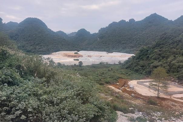 Khu vực mỏ của Công ty TNHH Khoáng sản Trung Nguyên Nghệ An (ảnh BNA)