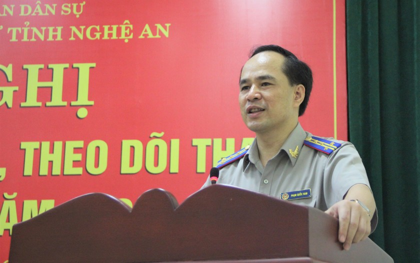 Cục trưởng Cục THADS Nghệ An Phạm Quốc Nam kết luận Hội nghị