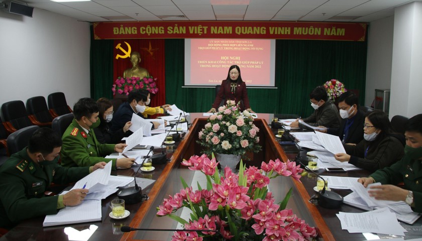 Hội nghị triển khai công tác năm 2022 của Hội đồng phối hợp liên ngành về TGPL trong hoạt động tố tụng tỉnh Sơn La.