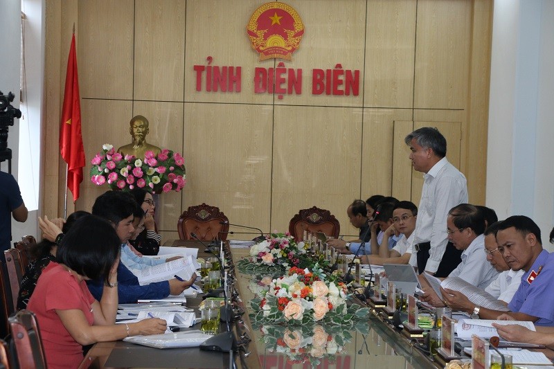 Buổi làm việc của Đoàn Kiểm tra liên ngành công tác bồi thường Nhà nước (Bộ Tư pháp) với UBND tỉnh Điện Biên.