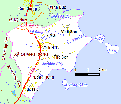 Nằm dưới chân Đèo Ngang lại sát biển, Quảng Đông là địa điểm thuận lợi để xây dựng Trung tâm Điện lực Quảng Trạch