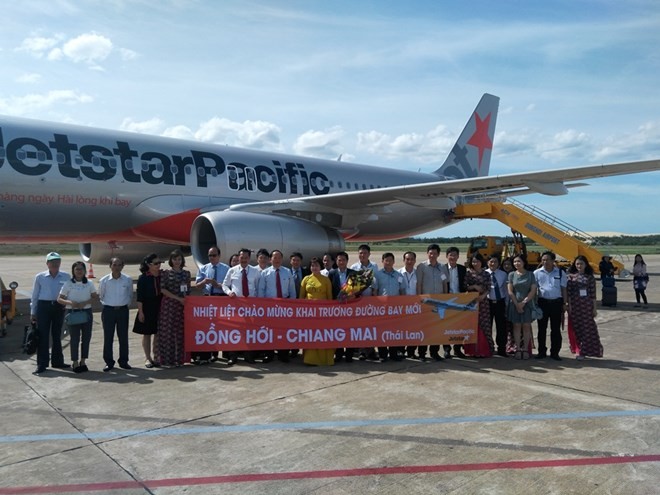 Tháng 8/2017, Jetstar Pacific và Quảng Bình đã khai trương đường bay quốc tế đầu tiên giữa Chiang Mai và Đồng Hới