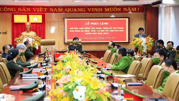 Công an tỉnh Thừa Thiên Huế quyết tâm giữ gìn ANTT địa bàn dịp Tết Dương lịch 2022, Tết Nguyên đán Nhâm Dần.