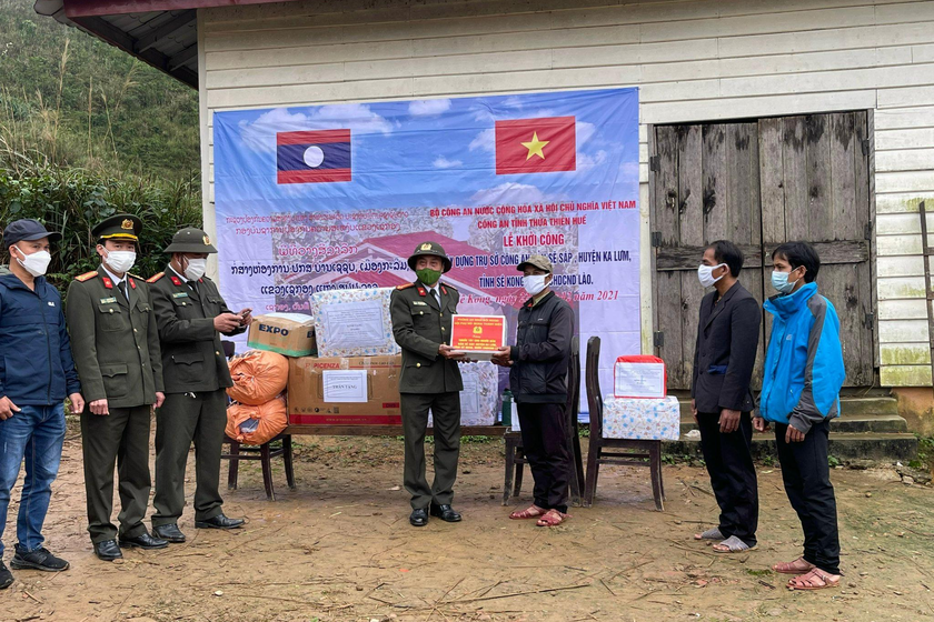Xây dựng trụ sở làm việc Công an tại các bản giáp biên giới Việt Nam góp phần bảo đảm ANTT tại khu vực biên giới.