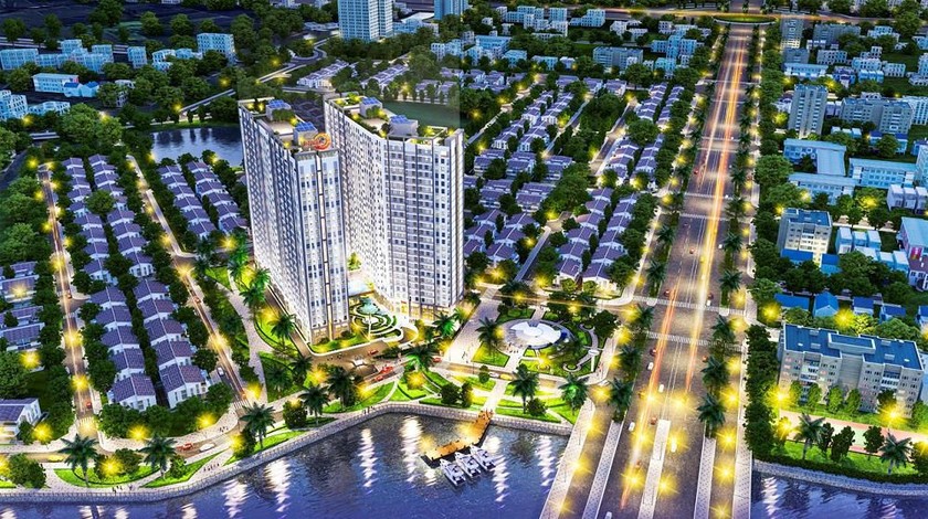 Phối cảnh dự án khu dân cư khu 6B Nguyễn Tri Phương kéo dài do Intresco làm chủ đầu tư