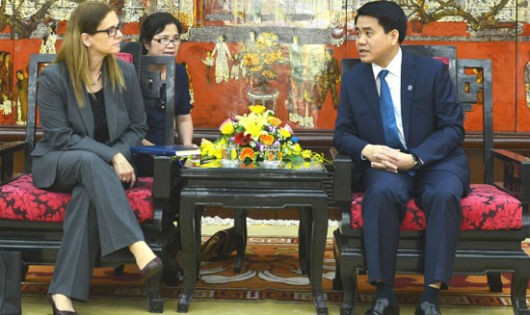 Chủ tịch UBND TP Hà Nội Nguyễn Đức Chung tiếp Đại sứ Nhà nước Israel tại Việt Nam.