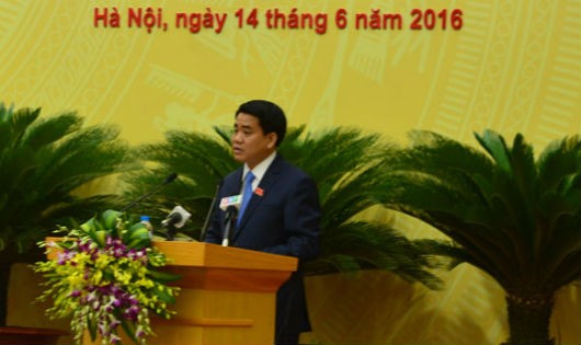 Ông Nguyễn Đức Chung được bầu Chủ tịch UBND TP Hà Nội nhiệm kỳ 2016-2021. 