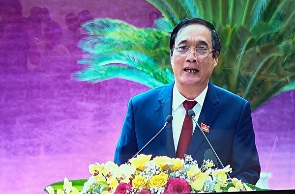 Bí thư Tỉnh ủy Phú Thọ Bùi Minh Châu phát biểu khai mạc Đại hội.