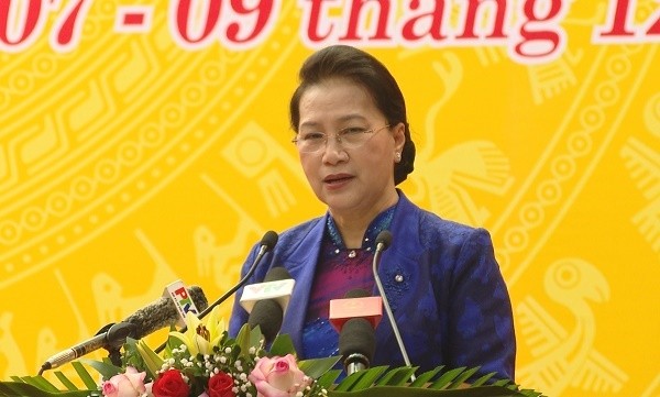 Chủ tịch Quốc hội Nguyễn Thị Kim Ngân phát biểu tại kỳ họp 11 HĐND tỉnh Phú Thọ khoá XVIII.